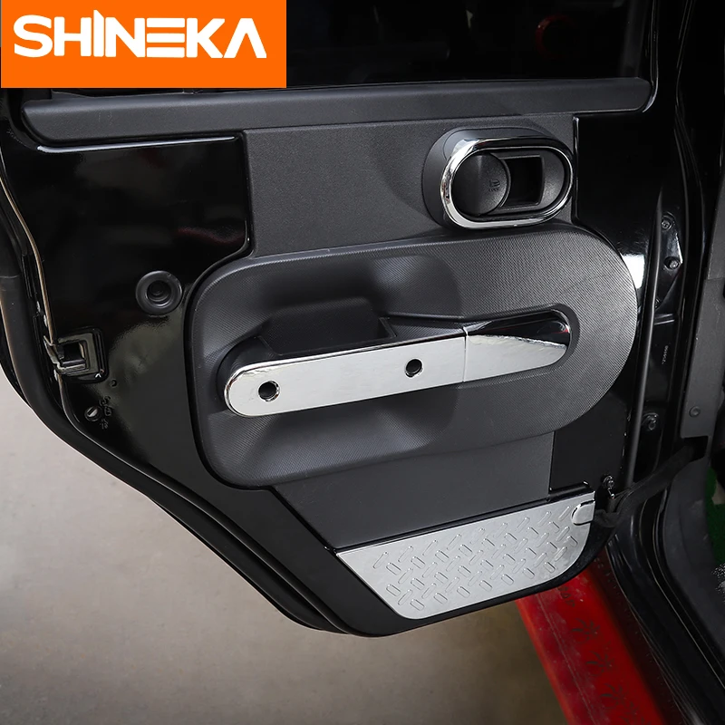 SHINEKA интерьерные молдинги для Jeep Wrangler 2007 2008 2009 2010 Набор наклеек на двери автомобиля для Jeep Wrangler JK аксессуары 2007-2010