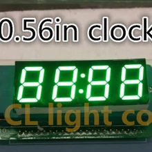 Чистый зеленый 0,56 дюймов 7 семь сегментов 4 бит 0,5" 0.56in Часы светодиодный дисплей общий анод время 12 контактов цифра трубка