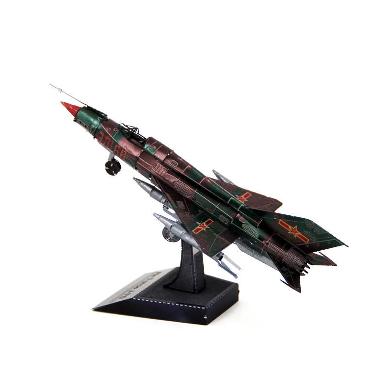 ВВС J7D 3D металлические Пазлы цветные модели наборы лазерная резка собрать головоломки для взрослых подарок игрушки истребитель самолет коллекция домашний декор