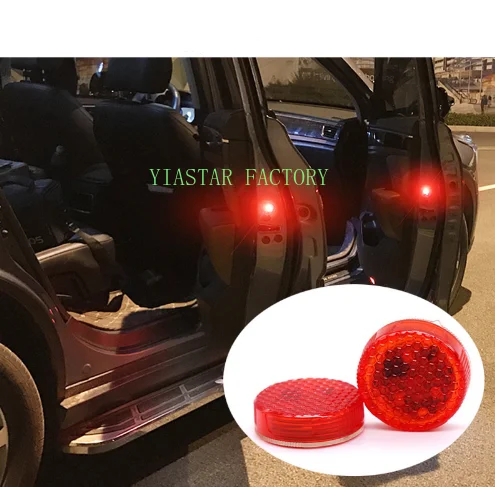 Yiastar Universal General Car Door LED Opening Warning lamp safely Flash Light Red Kit Wireless Anti-collid signal light | Автомобили и