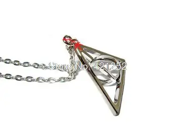 

20pcs HP Deathly Hallows Symbol Rotating Pendant Necklace
