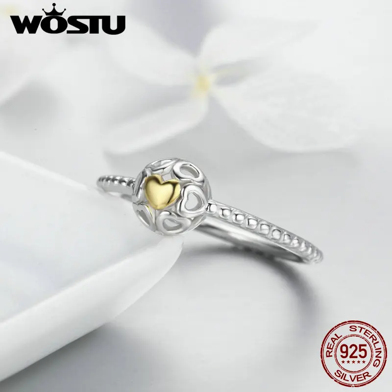 WOSTU Лидер продаж Аутентичные стерлингового серебра 925 пробы My Only Love обручальные