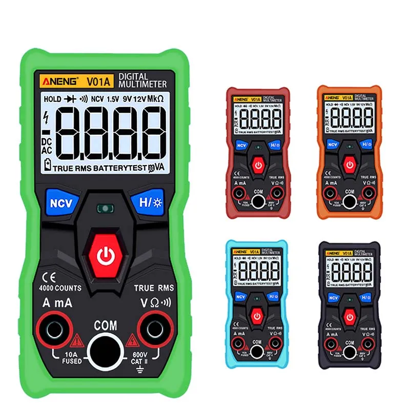 

New ANENG V01A Digital Multimeter Tester Autoranging True rms Automotriz Mmultimetro with NCV DATA HOLD LCD backlight+Flashl BS