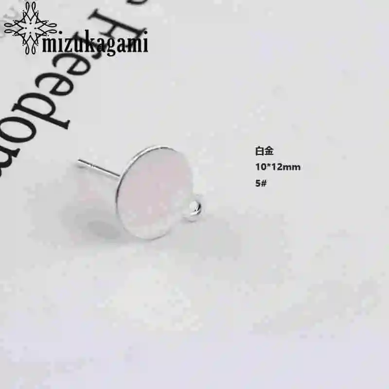 Copper Metal Simple Round Single Hole Earrings Base Connectors Linker 10pcs/lot For DIY Drop Earrings Jewelry Making Accessories