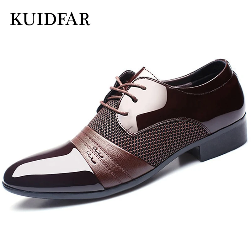 

Men Dress Shoes Plus Size Men Business Flat Shoes Black Brown Breathable Low Top Men Formal Office Shoes38-48