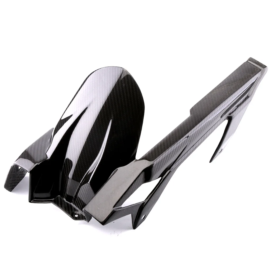 For Kawasaki Ninja 400 2018 2019 Real Carbon Fiber Rear Fender Splash Mud Dust Chain Guard Mudguard Protector Fairing Motorcycle Accessories