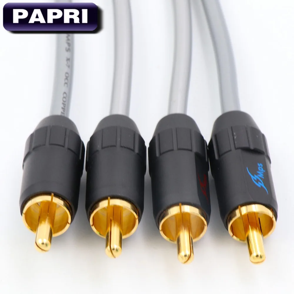 MPS X 7 HiFi аудио кабель провод 99.9997% OCC 24K позолоченный разъем RCA для DVD CD DAC усилитель 1
