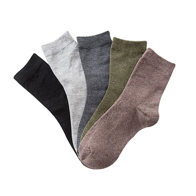 

5pairs Men Socks Crew Business Casual Pure Color Combed Cotton Male Long Socks Summer Spring Mens Weed Socks Deodorant Meias Sox