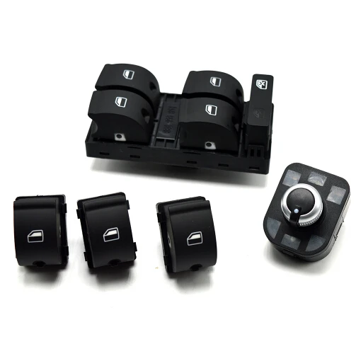 

5Pcs New Driver Side Electric Master Window Switch Mirror switch For AUDI A4 S4 B6 B7 RS4 SEAT Exeo 8E0 959 851 8E0959855