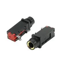 

Pair 6.5mm Socket 3 Pin Audio Stereo Jack Panel Mount Connector