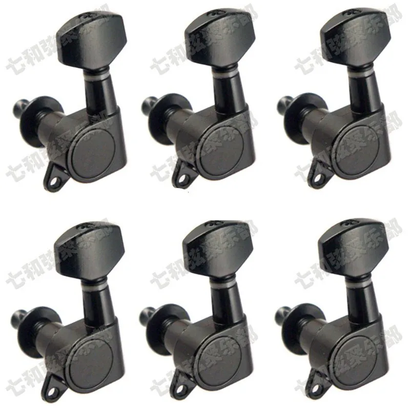 

6L Black Inline Electric Guitar String Tuning Pegs keys Tuners Machine Heads For Electric Guitar