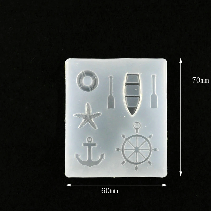 

Silicone Mold for jewelry finding tools 1=7pcs boat Paddle Rudder Ship hook Small starfish resin mold handmade UV DIY