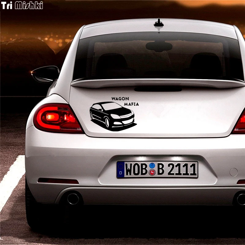 Tri Mishki HZX229 12*17.1см 1 4шт прикольные виниловые наклейки на авто wagon mafia for opel astra для