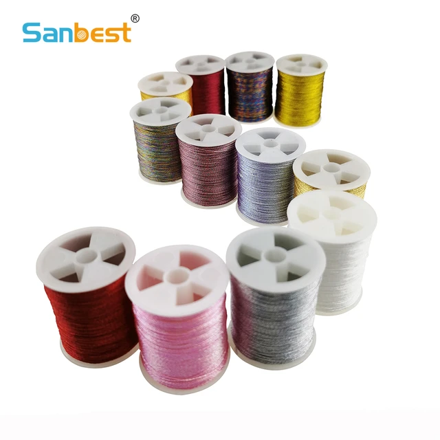 Sanbest Rainbow Tatting Thread Weaving Thread Handmade DIY 3 6 9