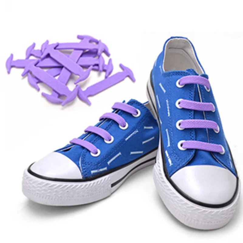 JUP 50 Sets / 600 Pcs New Kids Childs Children Unisex Athletic Fashion No Tie Rubber Elastic Laces Sneaker Laces Athletic Laces 