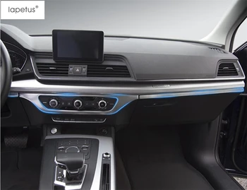 

Lapetus Accessories For Audi Q5 2018 - 2020 Central Control Instrument Decoration Frame Molding Cover Kit Trim / Stainless Steel