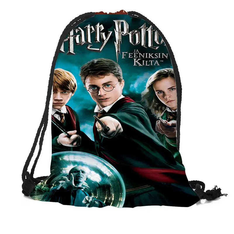 На заказ Гарри Поттер шнурок рюкзак шелковая Мягкая Сумка дорожная пляжная школьная рюкзак больше размеров на заказ вы изображение