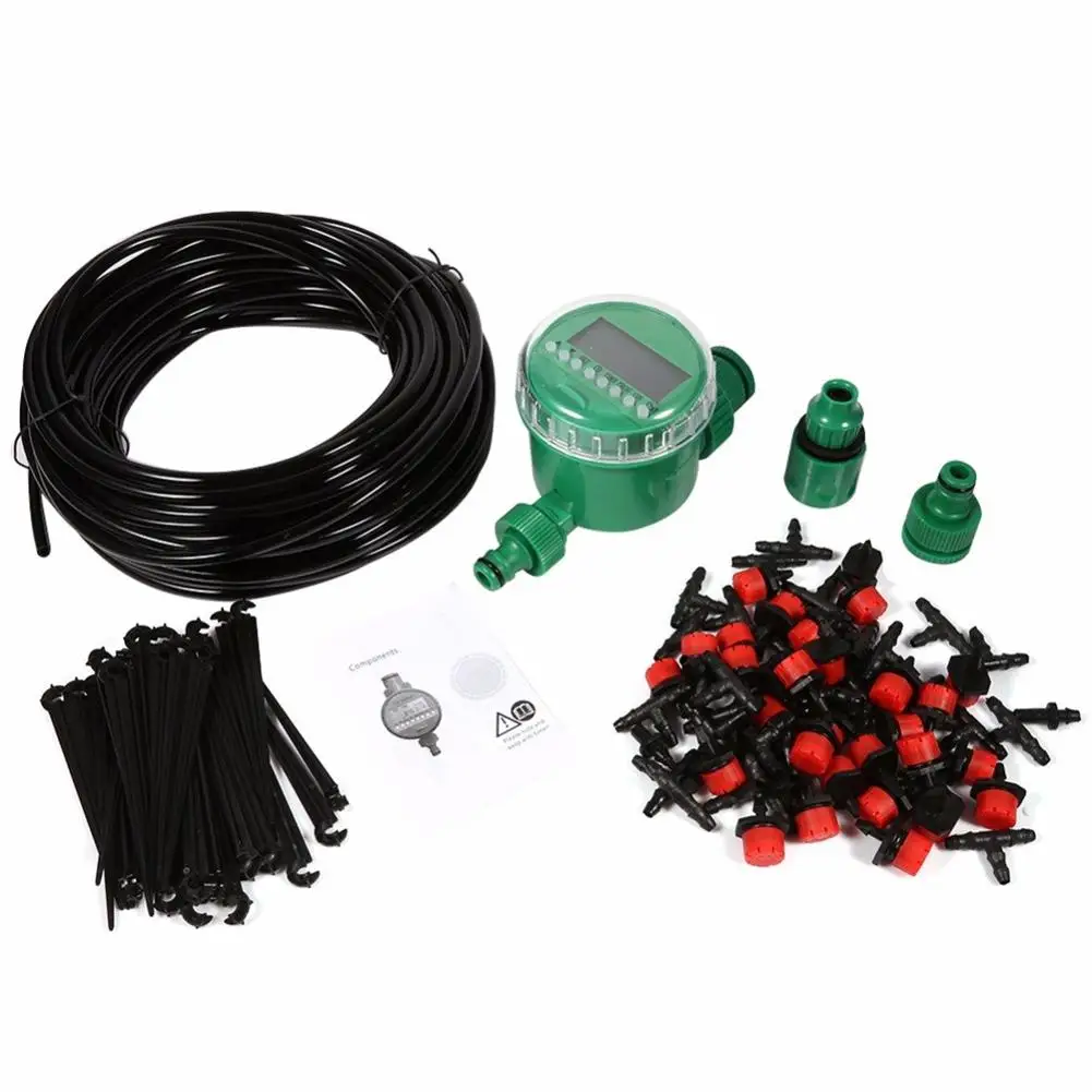 Suit MeterMall автоматическая система орошения 25 м 30 Регулируемая капельница воды DIY полив инструмент - Цвет: Suit