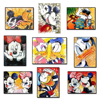 

5D DIY Diamond Embroidery Home Decoration Cartoon mickey and Minnie Diamond Painting Cross Stitch Rhinestone Decoration