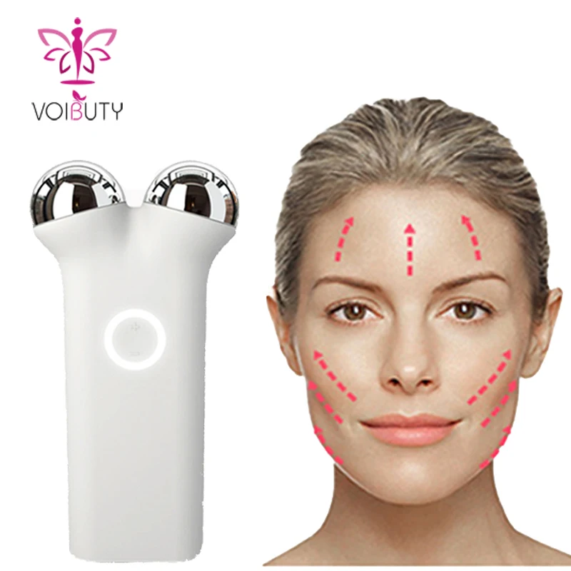 Microcurrent Face Beauty Machine Wrinkle Removal Massager Face Roller