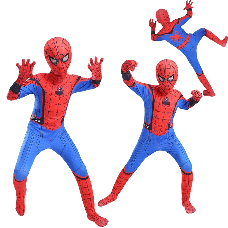 

New SpiderMan Homecoming Costume Kids Adult Peter Parker cosplay costumes Zentai Spiderman Superhero Bodysuit Jumpsuits Clothing