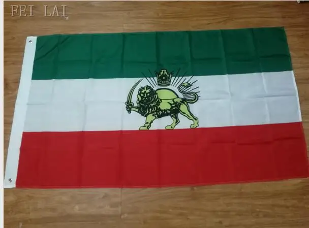 3x5FT Империя Иран Флаг Цифровая печать Пехлеви Знамя Династии флаги на заказ