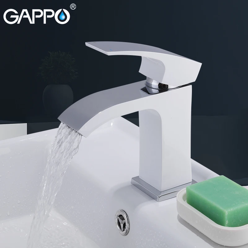 

GAPPO chrome white mixer bathroom sink faucet basin faucet brass water faucet basin mixer tap deck mounted water taps torneira