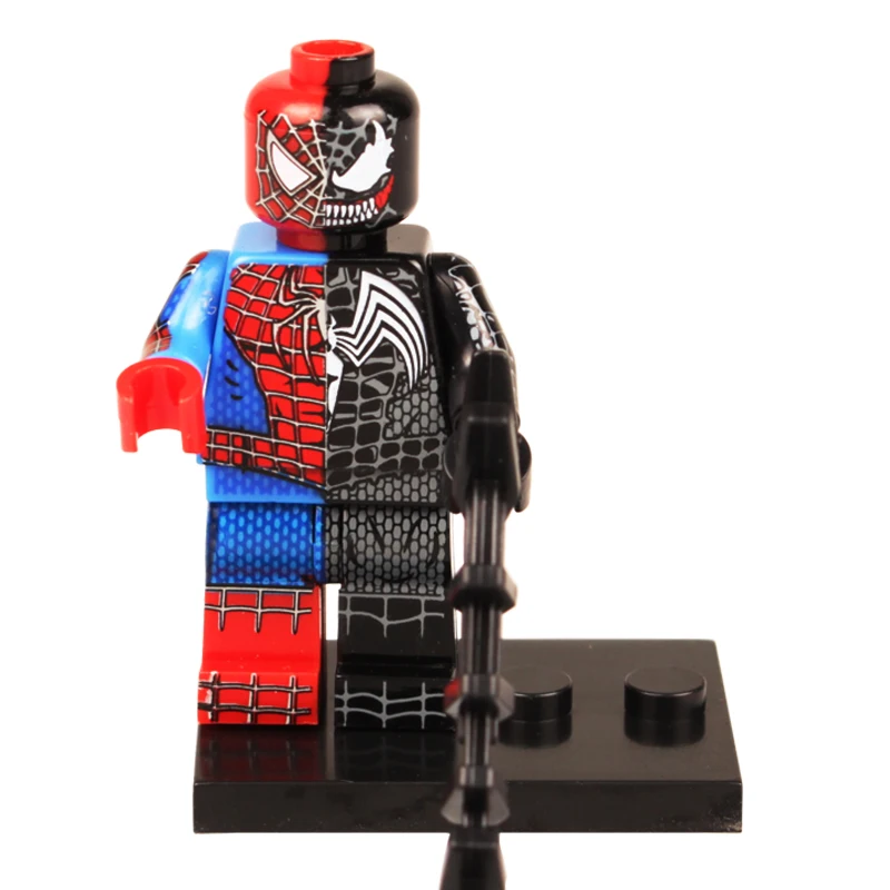 

Hot Single Sale Legoinglys Venom Spiderman Action Figure Venompool Captain America Super Heroes DC Aquaman Building Block Batman