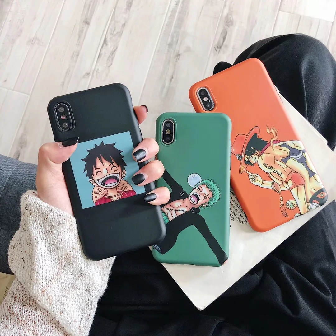 Цельный чехол для телефона с изображением японского аниме, Луффи Зоро, чехол для iphone Xs MAX XR X 6 6s 7 8 plus, забавная улыбка, пара, силиконовый чехол