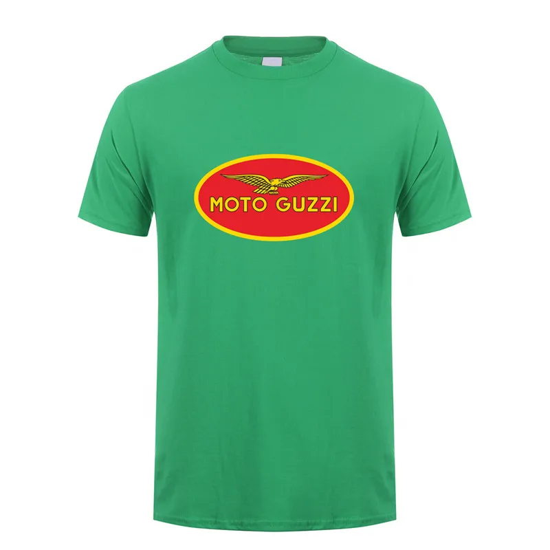 Moto Guzzi футболка мужские топы мотоцикл Новая мода короткий рукав футболки Мужская футболка - Цвет: Irish Green