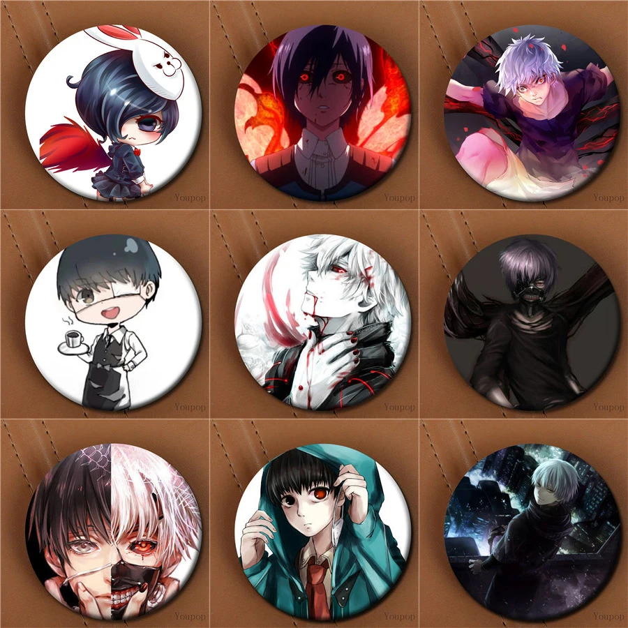 

Youpop Japan Anime Tokyo Ghoul Album Brooch Pin Badge Accessories For Clothes Hat Backpack Decoration Men Women Boy Girl XZ0187