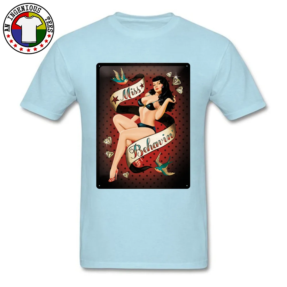 blechschild pin up pageant Casual Lovers Day Cotton Round Collar Men Tees Casual Tops Shirts 2018 Short Sleeve Top T-shirts blechschild pin up pageant light