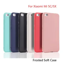 Для Xiaomi mi5c mi 5X Ультратонкий прозрачный и матовый однотонный чехол Xiaomi mi 5C 5X Задний защитный силиконовый чехол 10 шт./партия