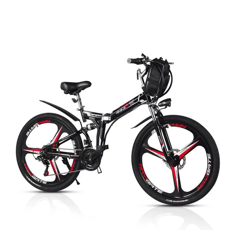 Perfect High quality 26 inch electric bicycle 48V350W folding electric vehicle mountain bike lithium battery electric vehicle battery 0