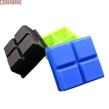 BAKER DEPOT квадратная форма лотка 4 силиконовые полости формы большой размер кубик льда аксессуары для кухни с барной стойкой CDSM-614