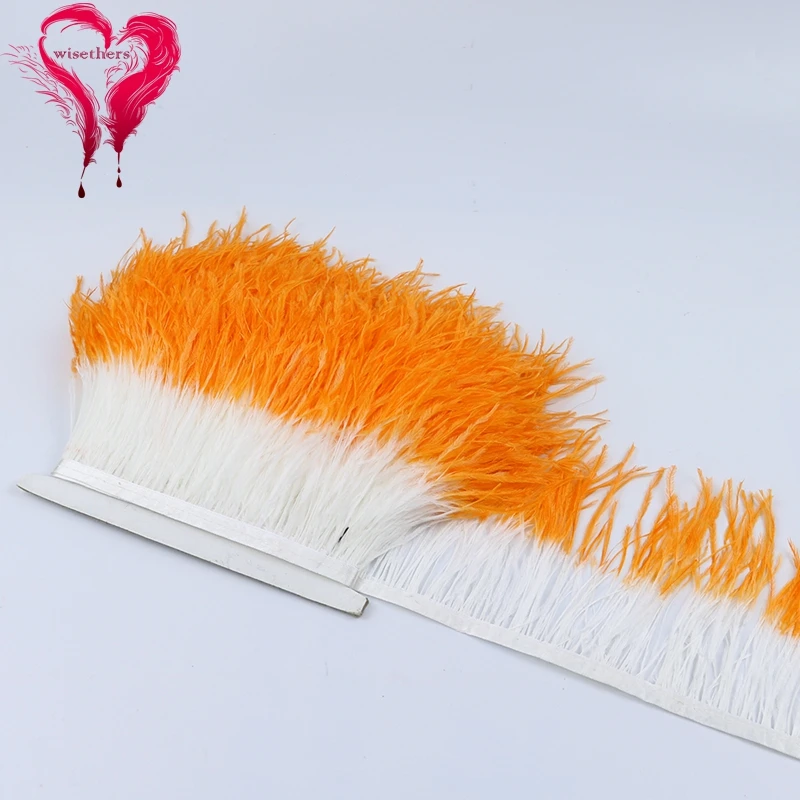 7 white and orange ostrich trims 4
