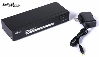 

SmileMango Original MT-108AV 8-port Composite RCA AV splitter 1X8 video audio splitter with power adapter Free Shipping