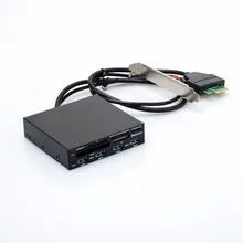 Nuevo 3.5 En Interna PCI-E PCI Express USB 3.0 HUB Lector de Tarjetas Lectores de Tarjetas de Memoria SD SDHC MMS XD CF M2 y Adaptadores de T20