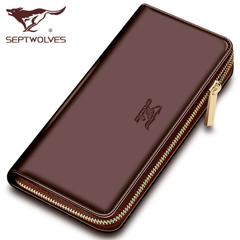 Seven Wolves The New Men's Bag High Quality High Capacity Business Wallet
