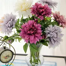 Классический dahlia искусственный цветок из шелка цветочное украшение цветок богатства и честь в 5 шт упаковке