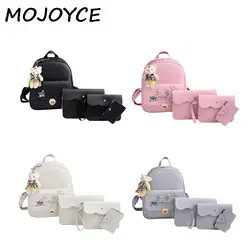 Mojoyce 4 шт./компл. Для женщин кошки мышки Pattern рюкзак сумка маленький карты сумка женская модная одежда для девочек дорожные сумки Mochila