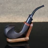 Best Ebony Wood Pipe 9mm Filter Smoking Pipe Chinese Style Tobacco Pipe with 10 tools Handmade Bent Wooden Pipe Smoke Tool ► Photo 2/6