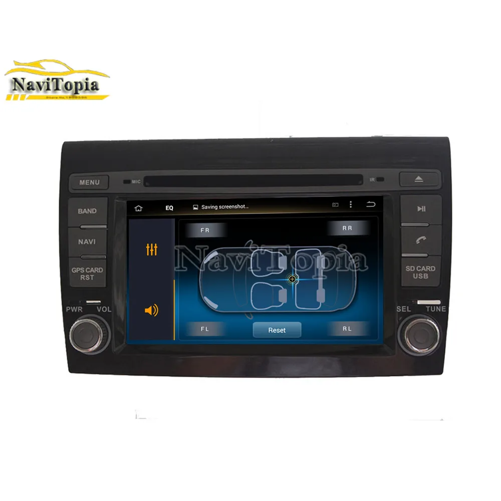 Excellent NAVITOPIA 7inch 4G RAM 64G ROM PX6 Six Core Android 9.0 Car DVD Player GPS Navigation for Fiat Bravo 2007 2008 2009 2010- 12