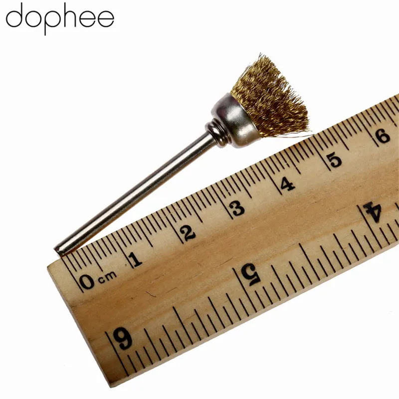Dophee 20 шт. полировальные инструменты 3 мм латунная проволочная чашка щетка для