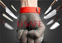 Сетчатые перчатки из нержавеющей стали защитные перчатки защитные ножевые защитные перчатки из стали glvoe
