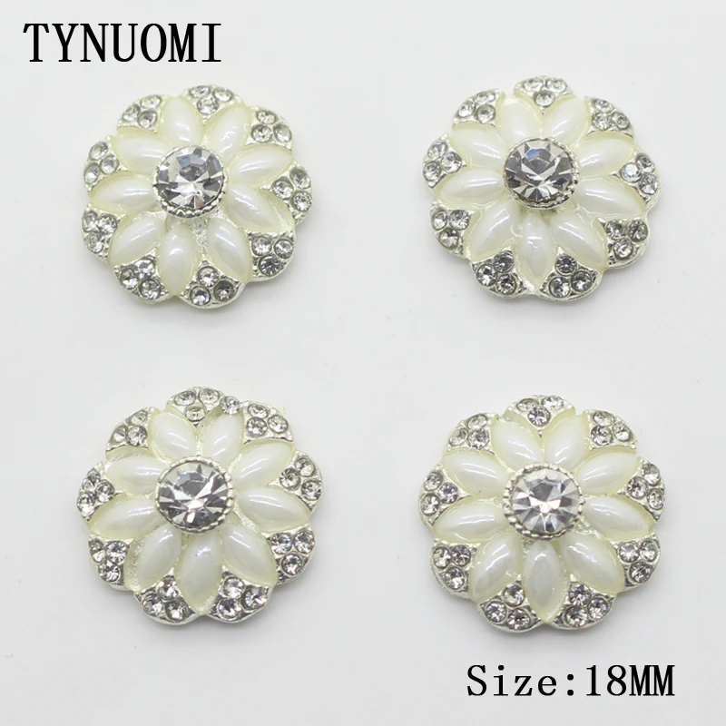 

10pcs/lot18MM Rhinestone Button Pearl Sewing Costume Embellished Buckle DIY Christmas Holiday Party Decoration