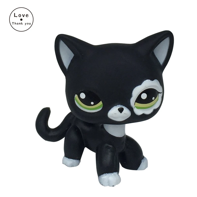 

pet shop lps toys Lovely Rare Black Cat Blue Eyes Kitten #2249 Animals Kids Gift
