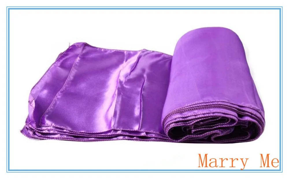 36pcs Satin Purple Table Runners Wedding Decoration Table Runner free