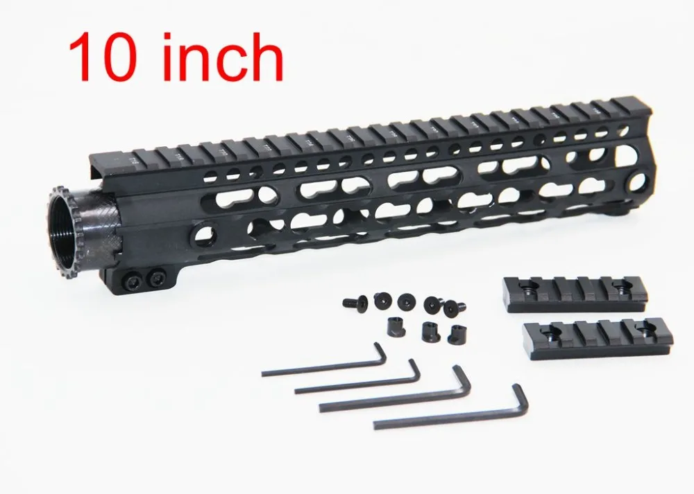 

1pc Air gun Accessories 10" Light Weight Aluminum One Rail 12 inch Float Handguard Picatinny Quad Rail for AEG M4 M16 AR15