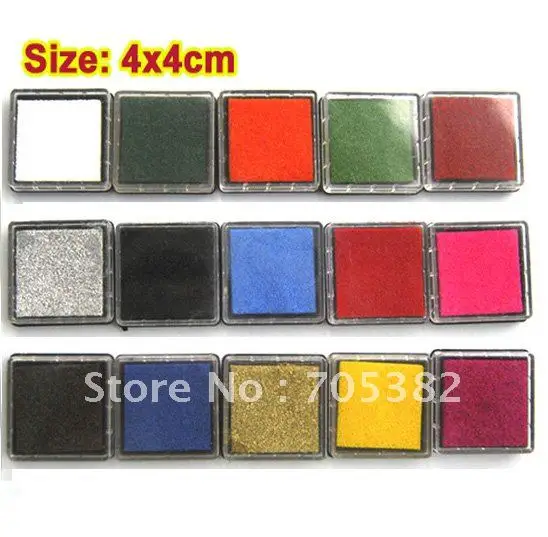 15 видов цветов для выбрать чернила площадку чернил штемпельных подушечка набор для DIY смешная оптовая продажа (ss-211)